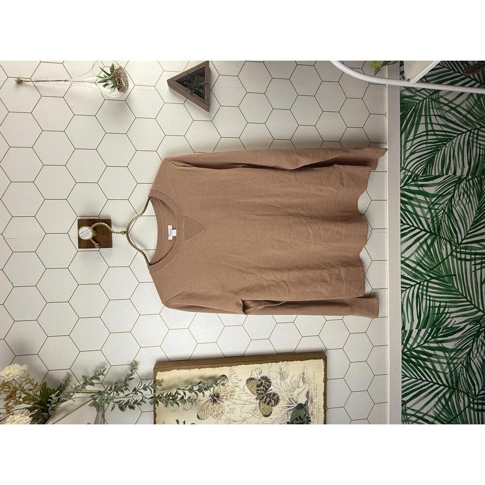 Daily Ritual from Anthropologie Tan Cotton Blend Sweater - Size - Small